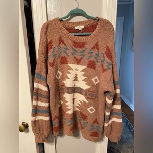 Entro sweater Aztec pattern size xl